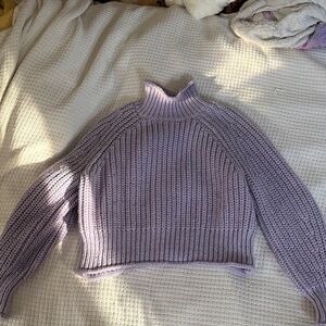 Lavender H&M Knit Turtleneck Sweater